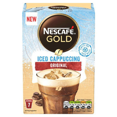 Nescafe Gold Iced Cappuccino Instant Coffee Sachets 7x15.5g - GARDEN & PET SUPPLIES