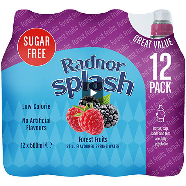 Radnor Splash Sugar Free Strawberry 12x500ml - GARDEN & PET SUPPLIES