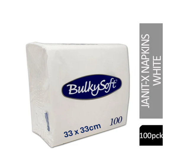 Bulky Soft Paper Lunch Napkins White 40cm x 40cm 100's