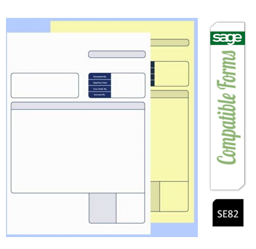 Sage (SE82) Compatible 2 Part Invoice 500 Sets (1000 Sheets) - GARDEN & PET SUPPLIES