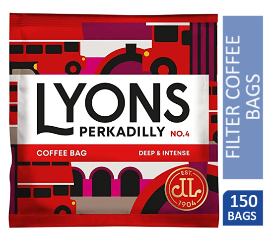 Lyons Perkadilly Coffee Bags 150's - GARDEN & PET SUPPLIES