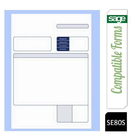 Sage (SE80S) Compatible A4 Invoice Forms 1-Part Pack 500's - GARDEN & PET SUPPLIES