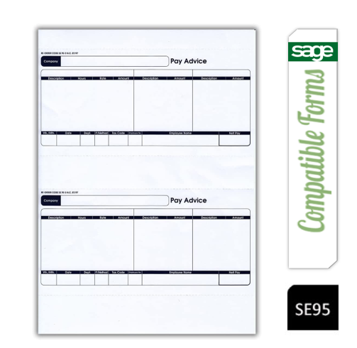 Sage (SE95) 1-Part Laser Pay Advice Forms Pack 1000's - GARDEN & PET SUPPLIES