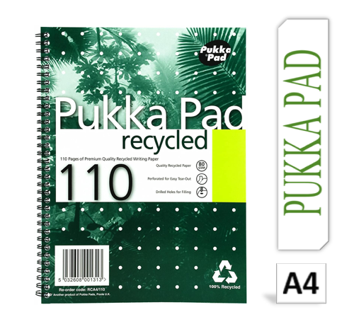 Pukka Pads Recycled A4 Notebook - GARDEN & PET SUPPLIES