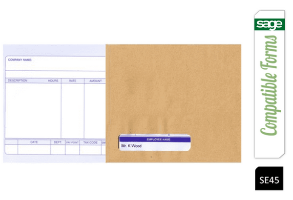 Sage (SE45) Compatible Wage Envelopes Pack 1000's - GARDEN & PET SUPPLIES