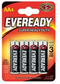 Eveready AA Super Heavy Duty Pack 4's - GARDEN & PET SUPPLIES