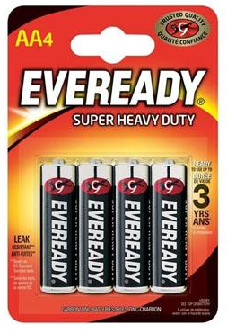 Eveready AA Super Heavy Duty Pack 4's - GARDEN & PET SUPPLIES