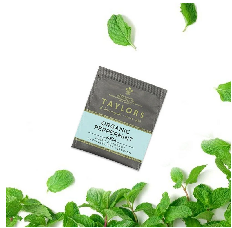 Taylors of Harrogate Organic Peppermint Enveloped Tea Pack 100’s - GARDEN & PET SUPPLIES