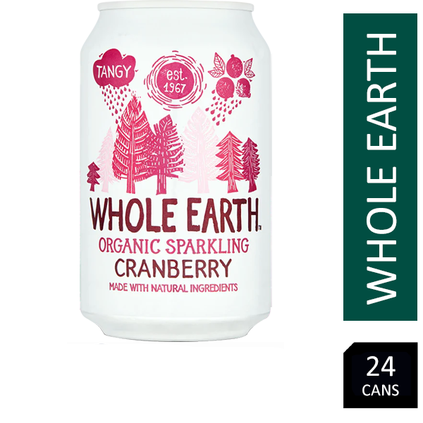 Whole Earth Organic Sparkling Cranberry 24x330ml - GARDEN & PET SUPPLIES