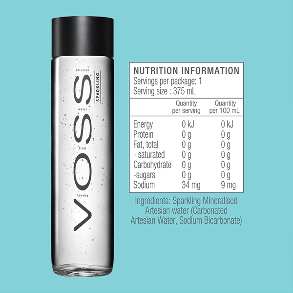 Voss Sparkling Water 24x375ml - GARDEN & PET SUPPLIES