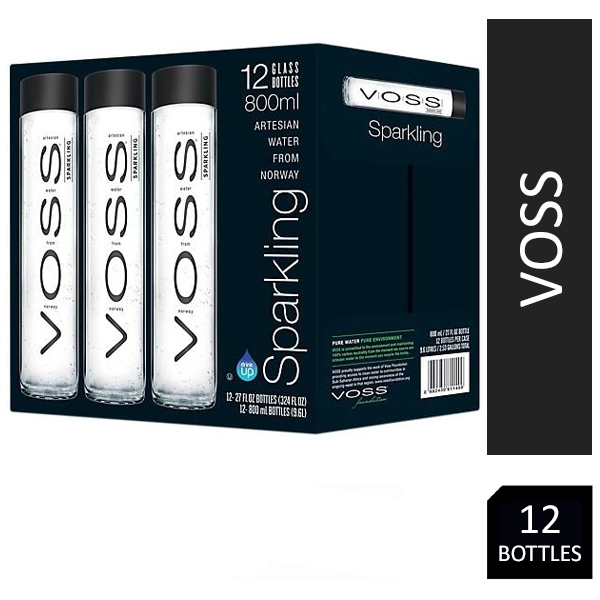 Voss Sparkling Water 12x800ml - GARDEN & PET SUPPLIES