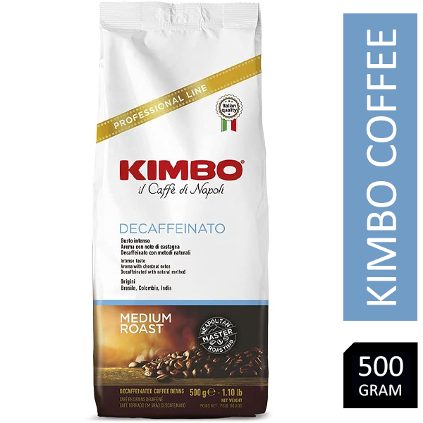 Kimbo Decaf Medium Roast Coffee Beans - 500g - GARDEN & PET SUPPLIES