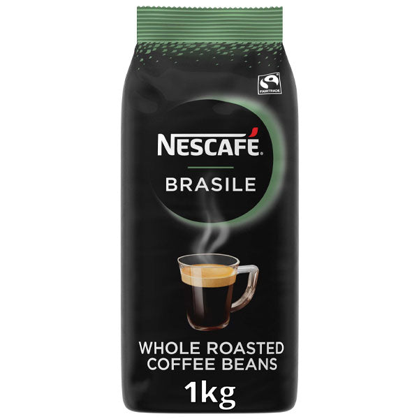 Nescafé Brasile Whole Roasted Fairtrade Coffee Beans 1kg 100% Arabica Premium