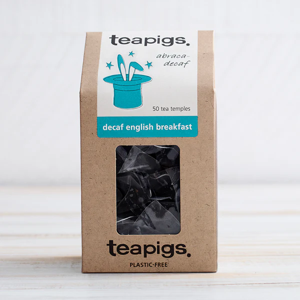 Teapigs English Breakfast Decaf Whole Leaf Tea Temples Bags 50's - 300's