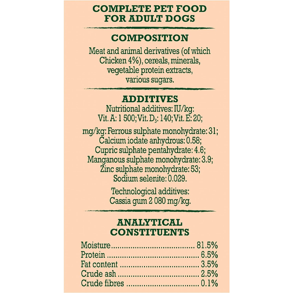 Winalot Adult Wet Dog Food Can with Chicken in Jelly 12x400g