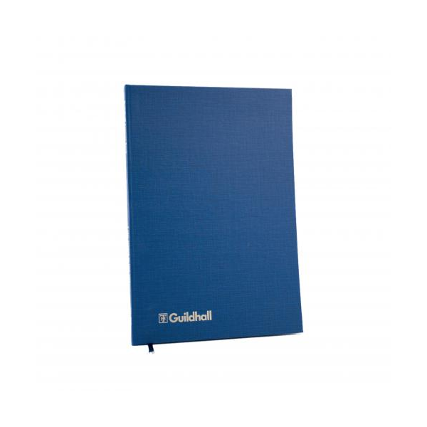 Guildhall Account Book Casebound 298x203mm 2 Cash Columns 80 Pages Blue