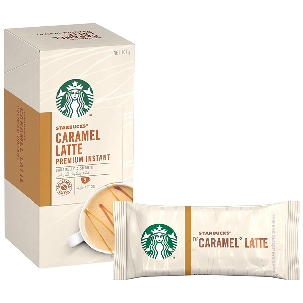 Starbucks White Caramel Latte Instant Coffee Sachets 5x21.5g - GARDEN & PET SUPPLIES