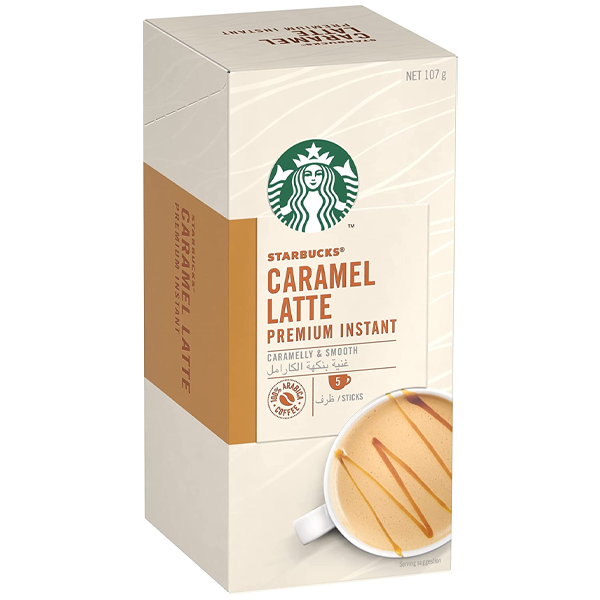 Starbucks White Caramel Latte Instant Coffee Sachets 5x21.5g - GARDEN & PET SUPPLIES