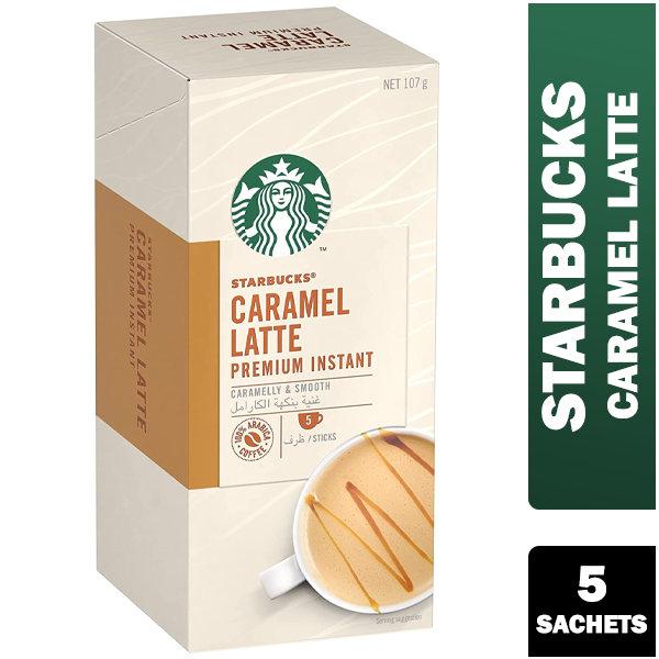 Starbucks White Caramel Latte Instant Coffee Sachets 5x21.5g - GARDEN & PET SUPPLIES