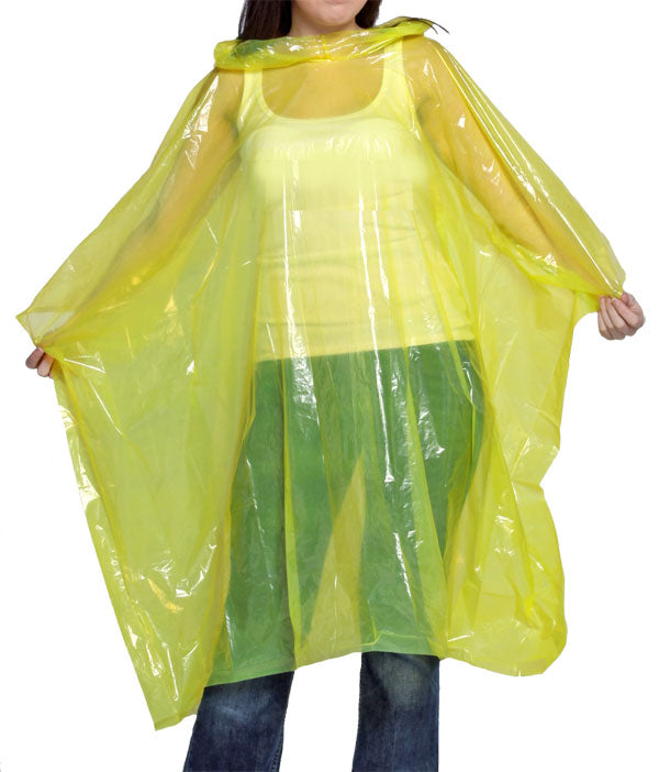 Waterproof Rain Poncho Assorted Colours