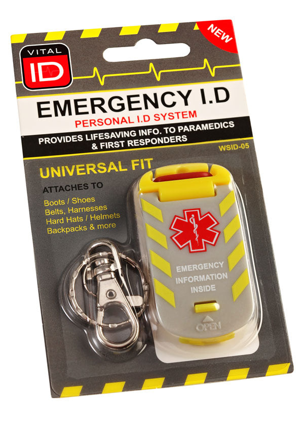 Vital Id Emergency Id Universal Fit Tag Yellow  Pack 10's