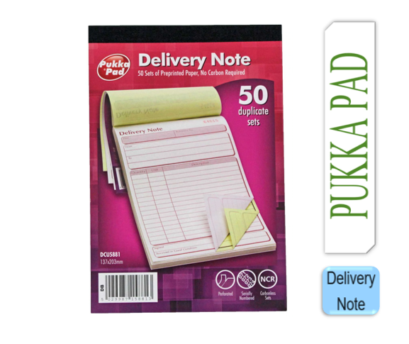 Pukka Pad Delivery Note 137x203mm Duplicate Book - GARDEN & PET SUPPLIES