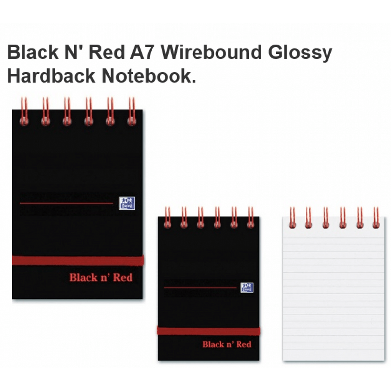 Black n Red (A7) Reporters Notebook with 140 Ruled Pages (Pack of 5 Notebooks) - GARDEN & PET SUPPLIES