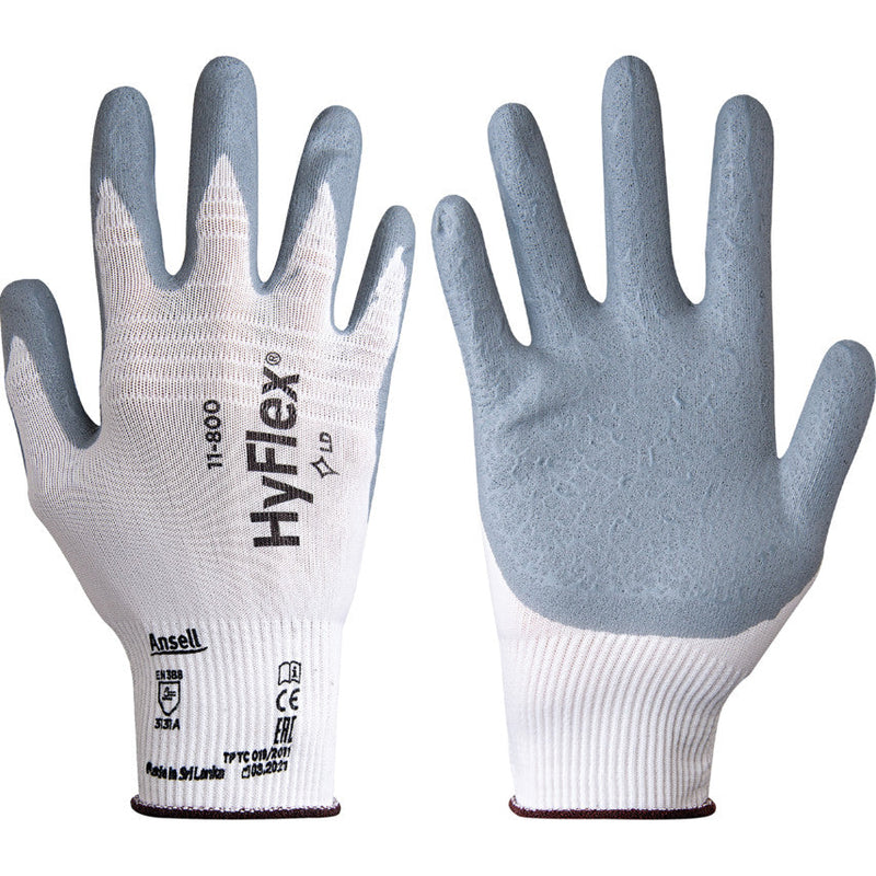 Ansell Hyflex Grey Foam Gloves (Pair) - GARDEN & PET SUPPLIES