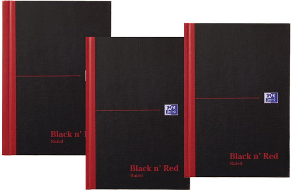 Black n' Red Casebound Smart Ruled Hardback Notebook A4 100080428 {3 Pack} - GARDEN & PET SUPPLIES