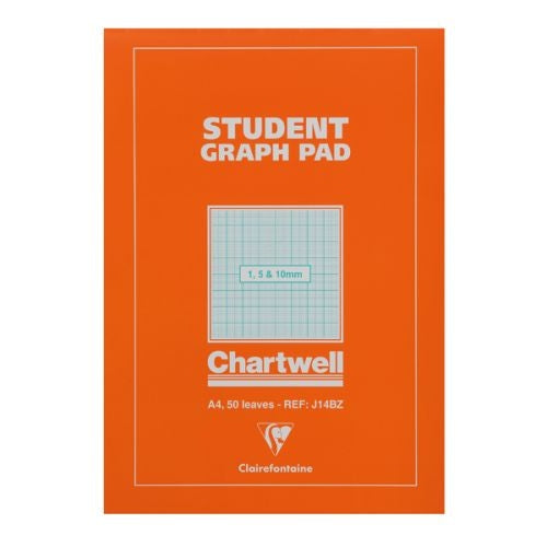 Chartwell A4 Orange Student Graph Pad Pack 10's - GARDEN & PET SUPPLIES