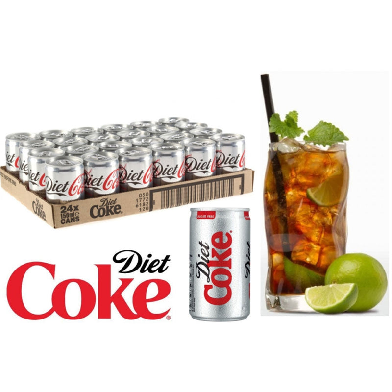 Diet Coke Cans 24 x 150ml - GARDEN & PET SUPPLIES