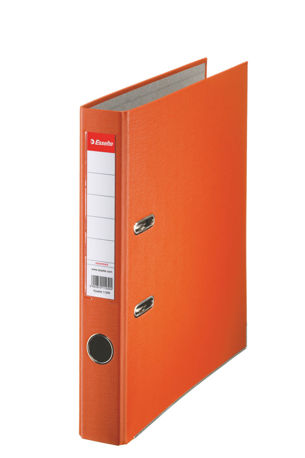 Esselte Essentials Lever Arch File Polypropylene A4 50mm Spine Width Orange (Pack 25) 81171 - GARDEN & PET SUPPLIES