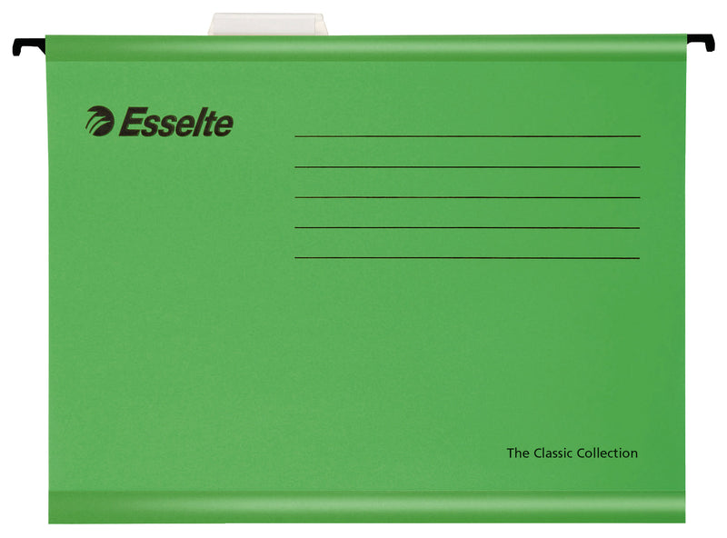 Esselte Classic A4 Suspension File Board 15mm V Base Green (Pack 25) 90318 - GARDEN & PET SUPPLIES