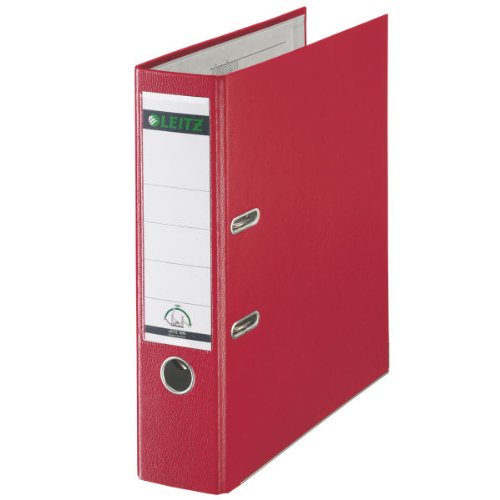 Leitz 180 Lever Arch File Polypropylene A4 80mm Spine Width Red (Pack 10) 10101025 - GARDEN & PET SUPPLIES