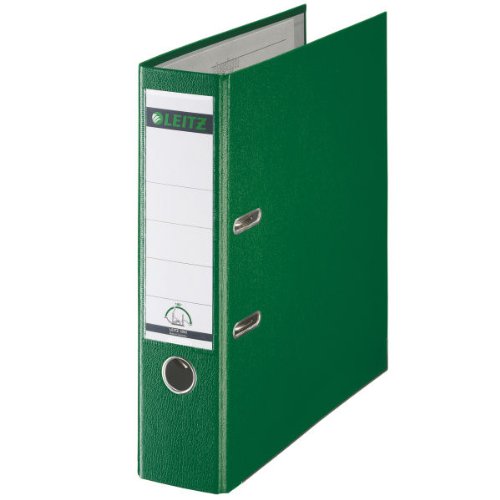 Leitz 180 Lever Arch File Polypropylene A4 80mm Spine Width Green (Pack 10) 10101055 - GARDEN & PET SUPPLIES