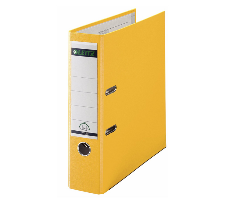 Leitz 180 Lever Arch File Polypropylene A4 80mm Spine Width Yellow (Pack 10) 10101015 - GARDEN & PET SUPPLIES