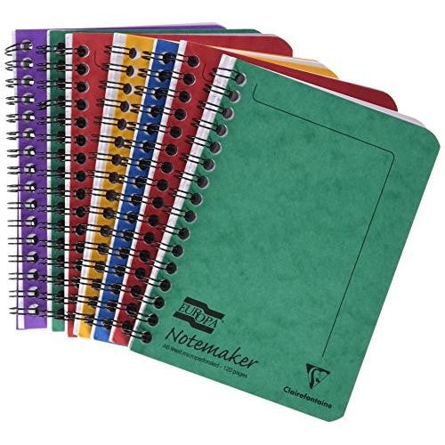 Europa Notemaker Book Sidebound Ruled 80gsm 120 Pages A6 Assorted (Pack 10) - GARDEN & PET SUPPLIES