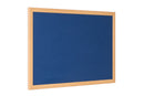 Bi-Office Earth-It Blue Felt Noticeboard Oak Wood Frame 600x900mm - FB0743233 - GARDEN & PET SUPPLIES