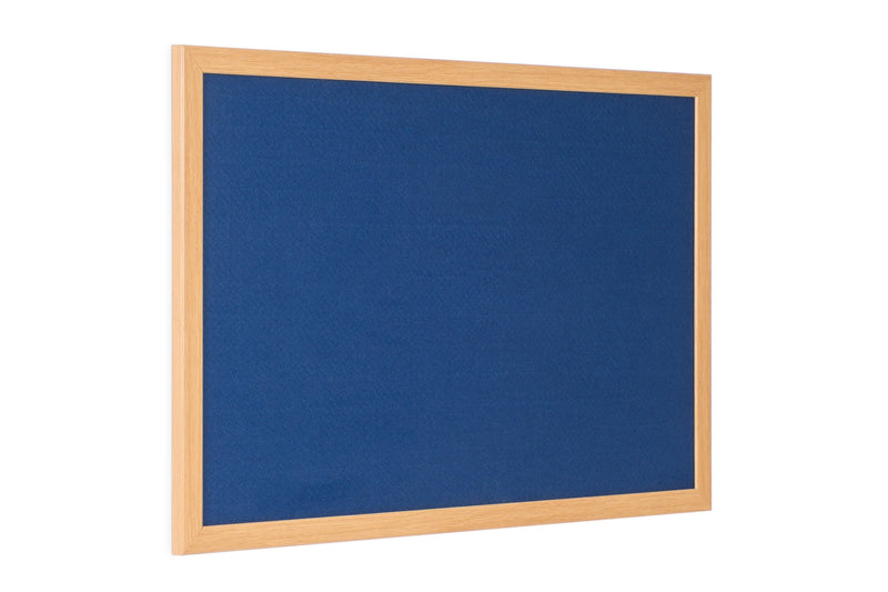 Bi-Office Earth-It Blue Felt Noticeboard Oak Wood Frame 600x900mm - FB0743233 - GARDEN & PET SUPPLIES