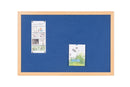 Bi-Office Earth-It Blue Felt Noticeboard Oak Wood Frame 600x900mm - FB0743233 - GARDEN & PET SUPPLIES