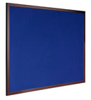 Bi-Office Earth-It Blue Felt Noticeboard Cherry Wood Frame 600x900mm - FB0743653 - GARDEN & PET SUPPLIES