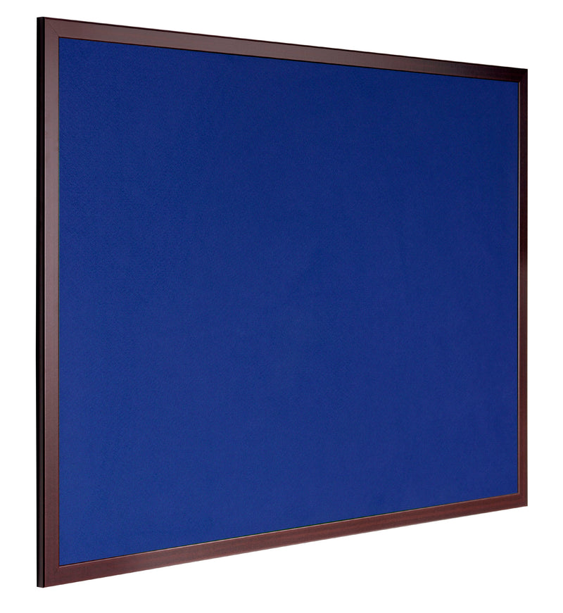 Bi-Office Earth-It Blue Felt Noticeboard Cherry Wood Frame 1200x900mm - FB1443653 - GARDEN & PET SUPPLIES