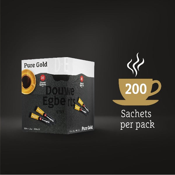 Douwe Egberts Pure Gold Instant Coffee Box of 200 Sticks - GARDEN & PET SUPPLIES