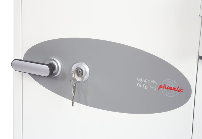 Phoenix Fire Fighter Size 1 Fire Safe Key Lock White FS0441K - GARDEN & PET SUPPLIES