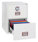 Phoenix Vertical Fire File 2 Drawer Filing Cabinet Elecronic Lock White FS2252E - GARDEN & PET SUPPLIES