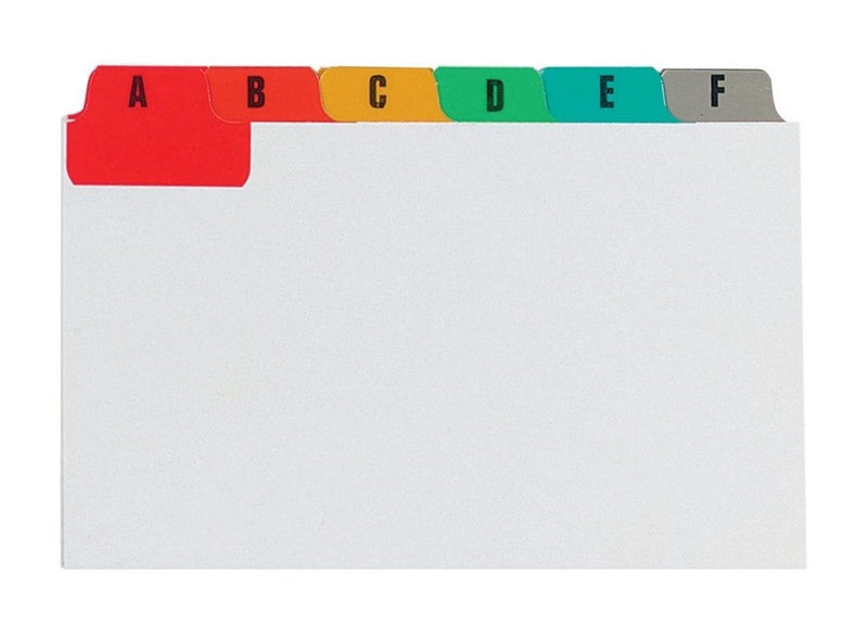 Concord Guide Cards A-Z 152x102mm White with Multicoloured Tabs - 15298 - GARDEN & PET SUPPLIES