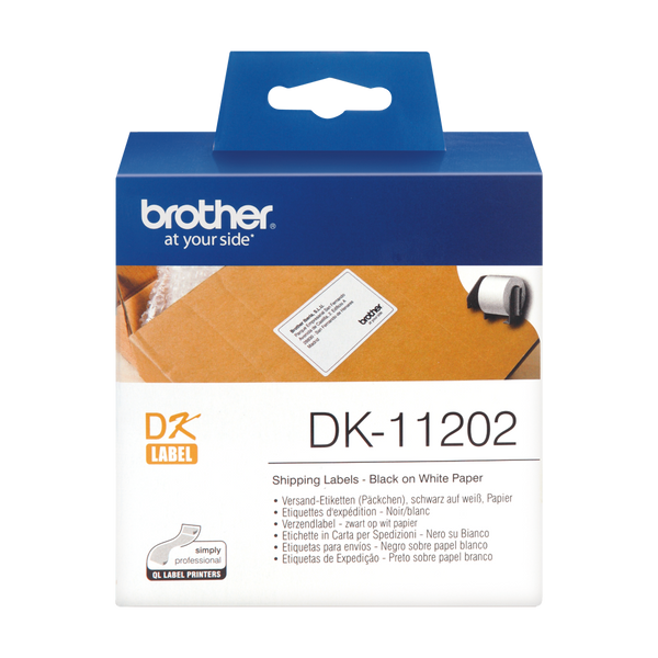 Brother Black On White Shipping Label Roll 62mm x 100mm 300 labels - DK11202 - GARDEN & PET SUPPLIES