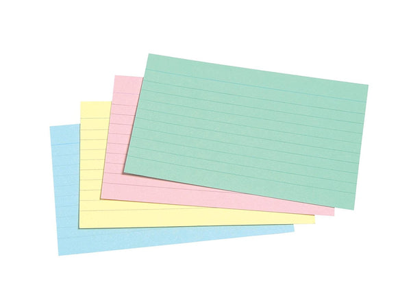 Concord Record Cards Ruled 127x76mm Assorted Colours (Pack 100) - 16099 - GARDEN & PET SUPPLIES