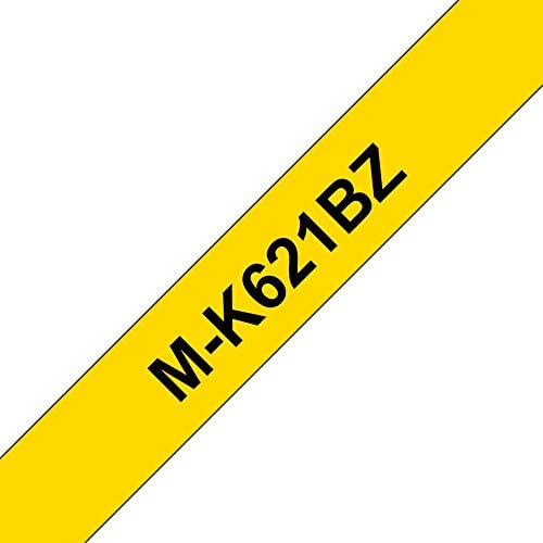 Brother Black On Yellow Ptouch Ribbon 9mm x 8m - MK621BZ - GARDEN & PET SUPPLIES