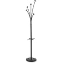 Alba Festival Coat Stand 5 Pegs Black and Silver Grey - PMFEST N - GARDEN & PET SUPPLIES